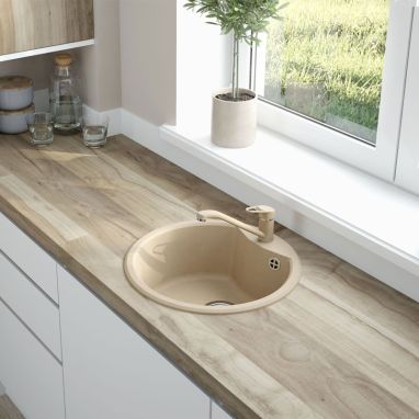 DEANTE Мойка врезная для кухни Fiesta Solis ZRS 7803 песочный гранит